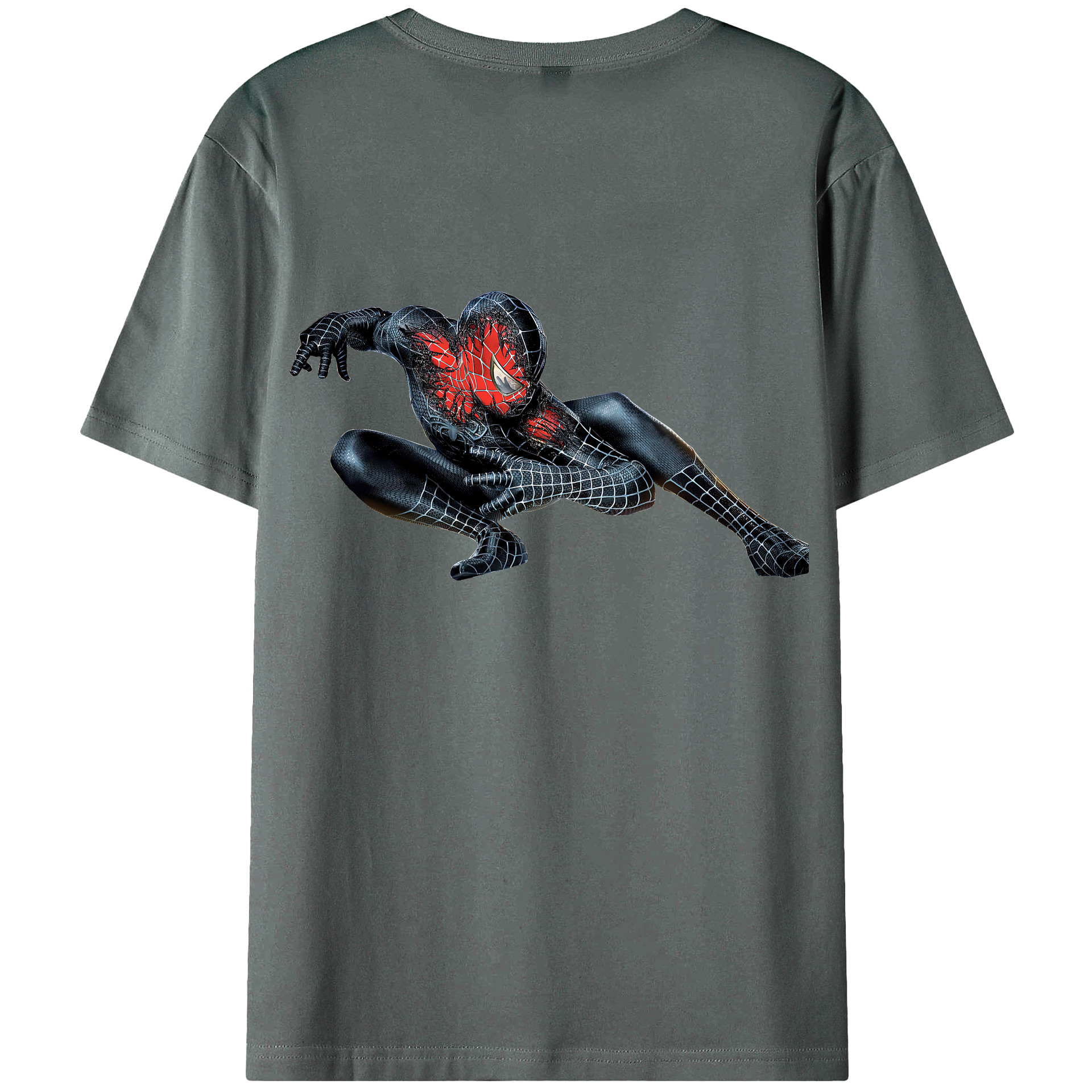 （画像用） Spider Man スパイダーマン 綿100％半袖Tシャツ（背面プリント）